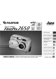 Fujifilm FinePix 2650 manual. Camera Instructions.